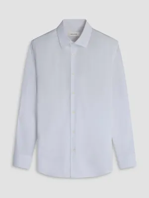 Bugatchi Woven Julian Long Sleeve Shirt - White