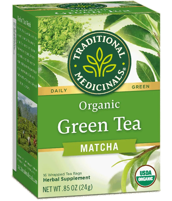 [Bundle Of 4] Traditional Medicinals Green Tea Matcha With Toasted Rice, 16 Bags Exp: