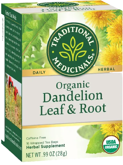[Bundle Of 4] Traditional Medicinals Organic Dandelion Leaf & Root, 16 bags Exp: