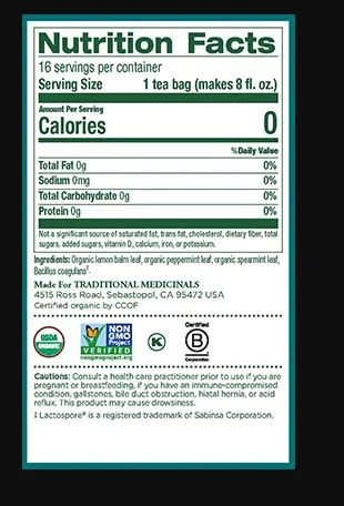 [Bundle Of 4] Traditional Medicinals Peppermint Delight, 16 bags Exp: