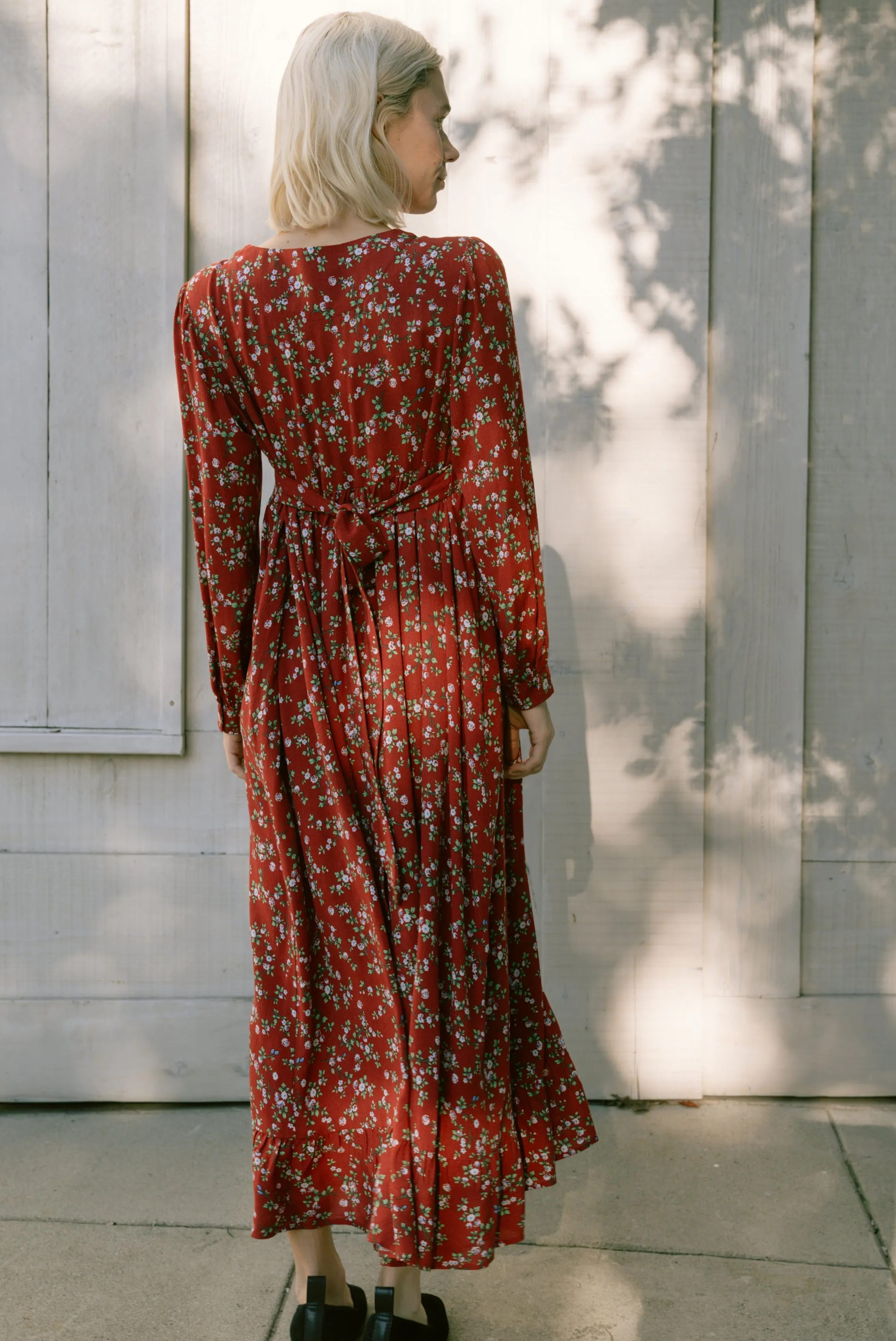 Candy Red Lupine Maxi Dress