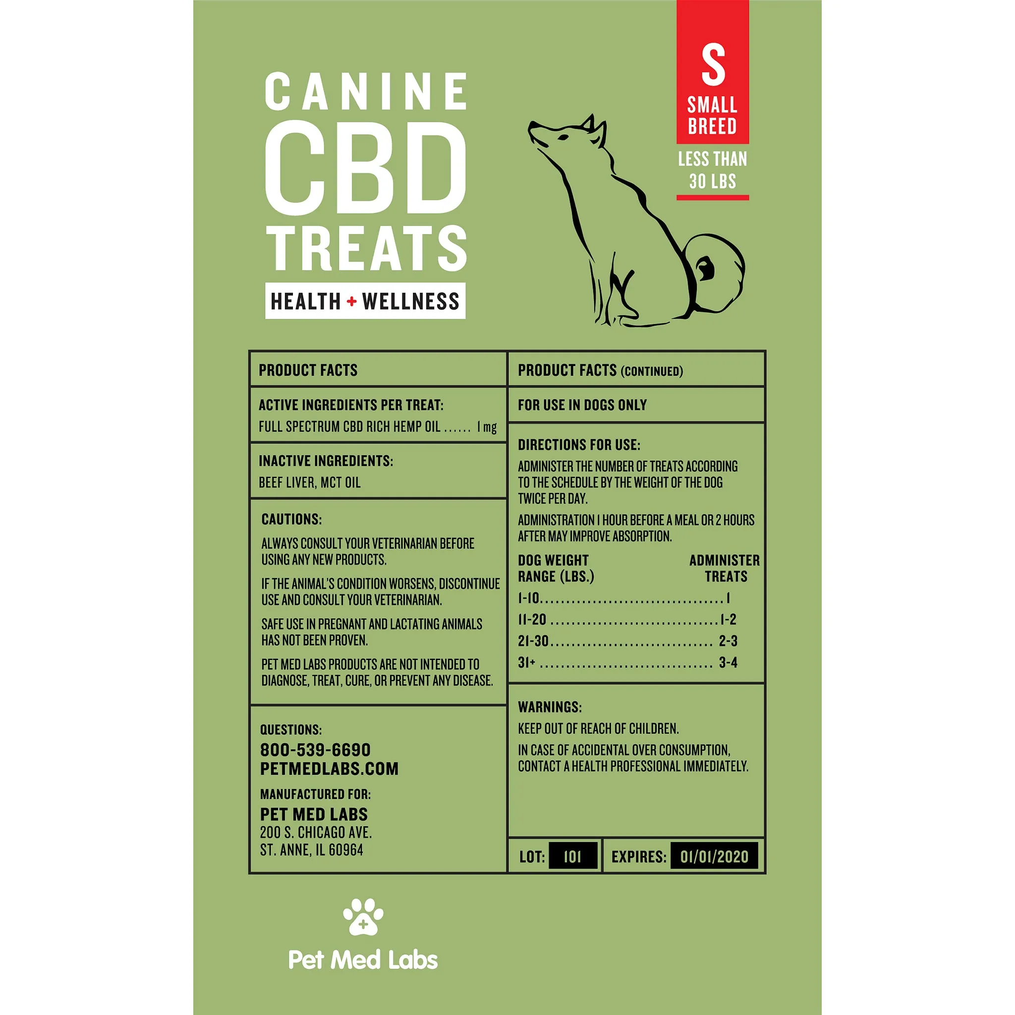 CANINE HEALTH   WELLNESS CBD TREATS: Small Breed