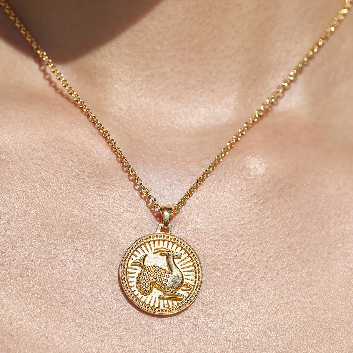 Capricorn Zodiac Pendant Necklace