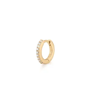CARLY | Yellow Single Mini Diamond Huggie Hoop