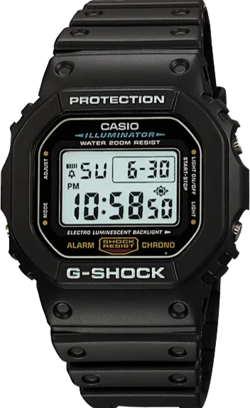 Casio G-Shock 5600 Series Classic Square Face Basic-Black DW-5600E-1V
