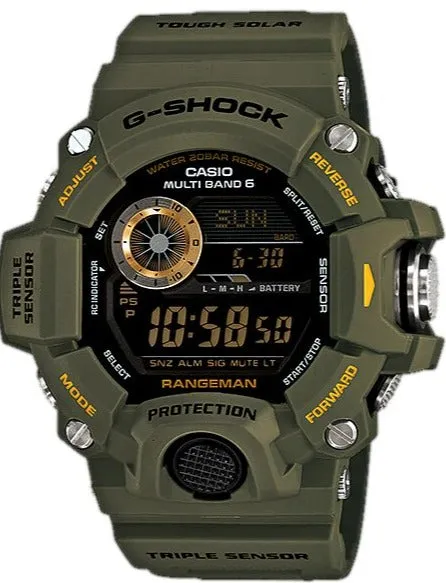 Casio G-Shock Rangeman Tough Solar Multi Band 6 Military Green GW-9400-3