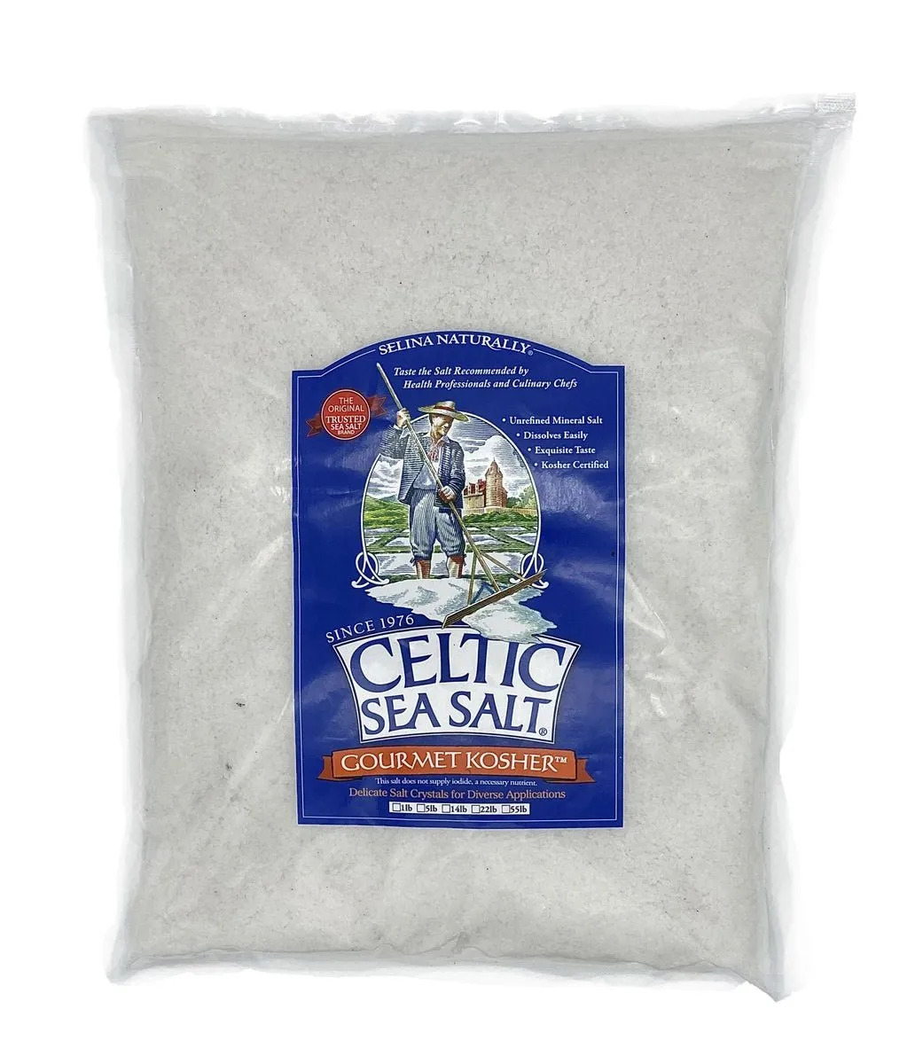 Celtic Sea Salt Gourmet Kosher Salt Resealable Bag 5 Lb