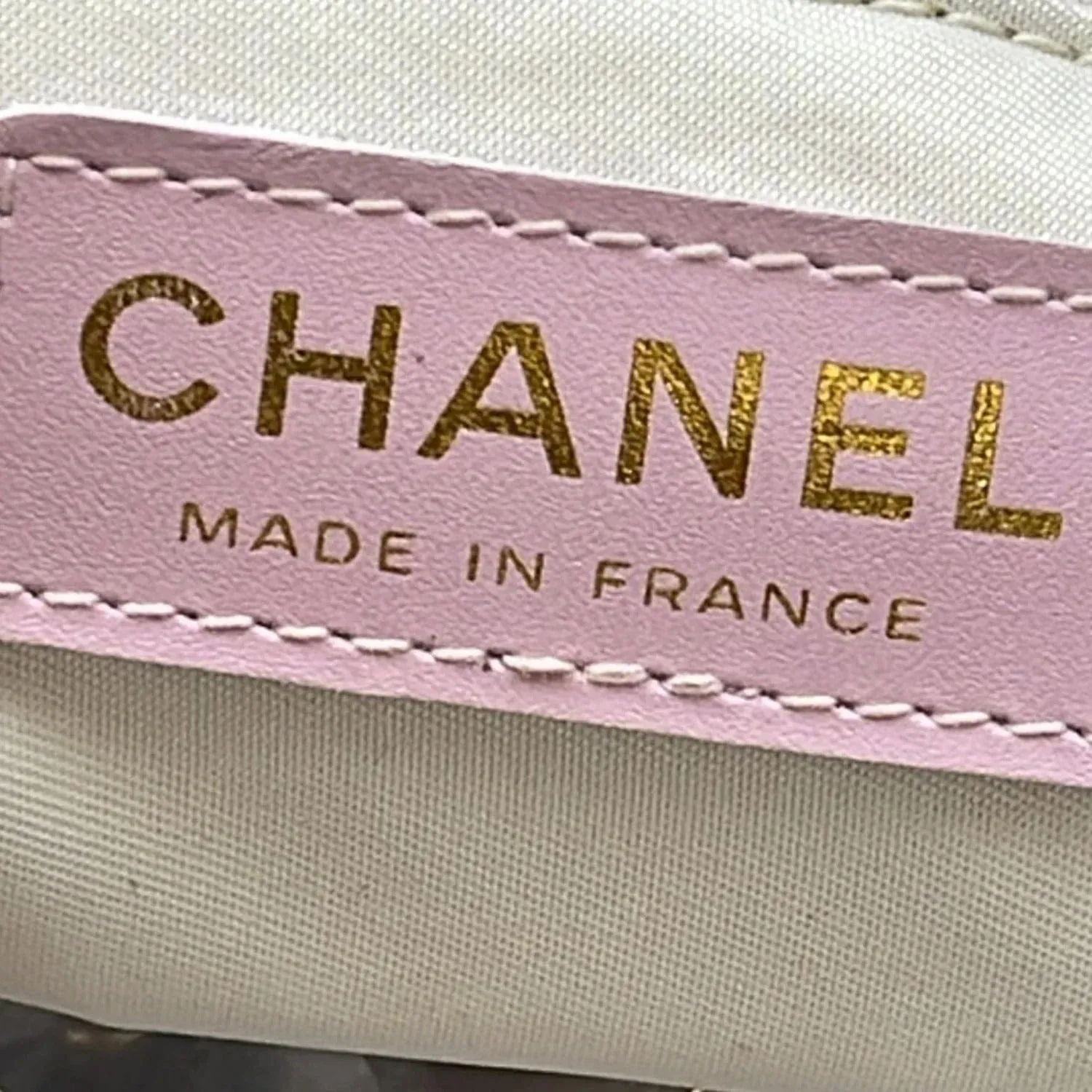 CHANEL CC Logo Travel Line Large Nylon Tote Bag Light Pink