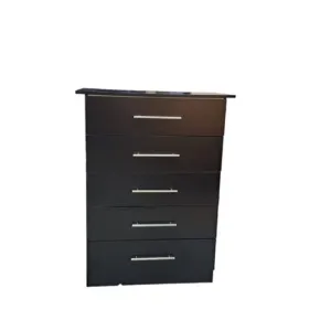 Chest  Of Drawer 5 Drawers Black