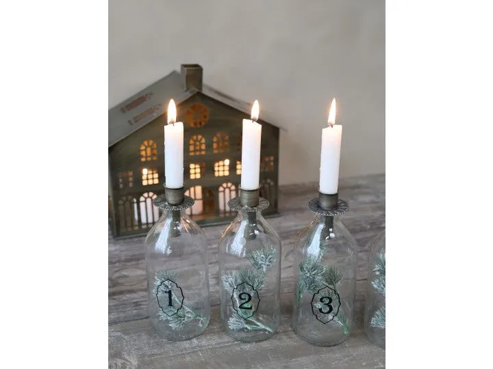 Chic Antique Adventsflasker. sæt m. 4