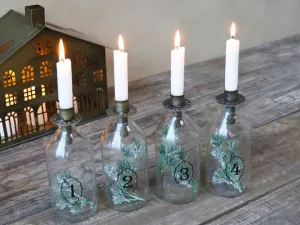Chic Antique Adventsflasker. sæt m. 4