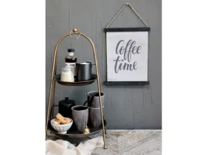 Chic Antique Lærred Coffee Time