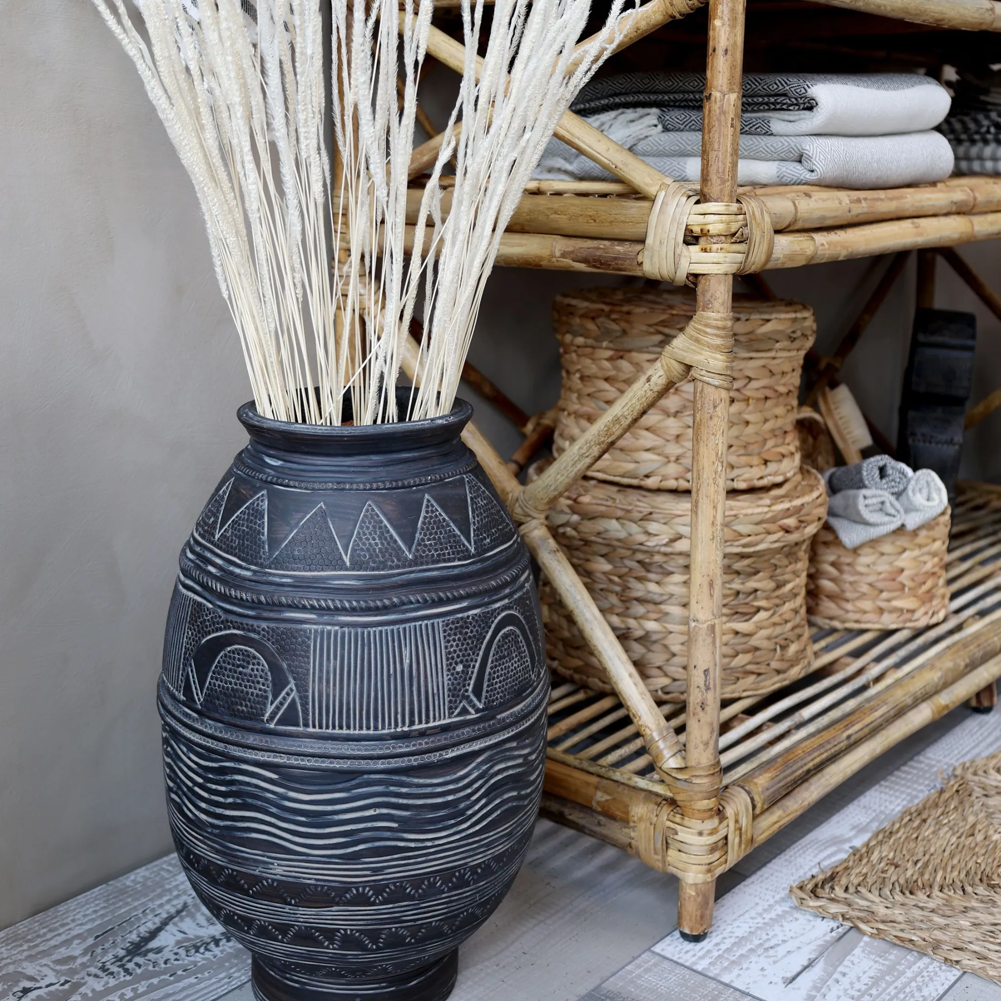 Chic Antique vase med mønster - Flere størrelser