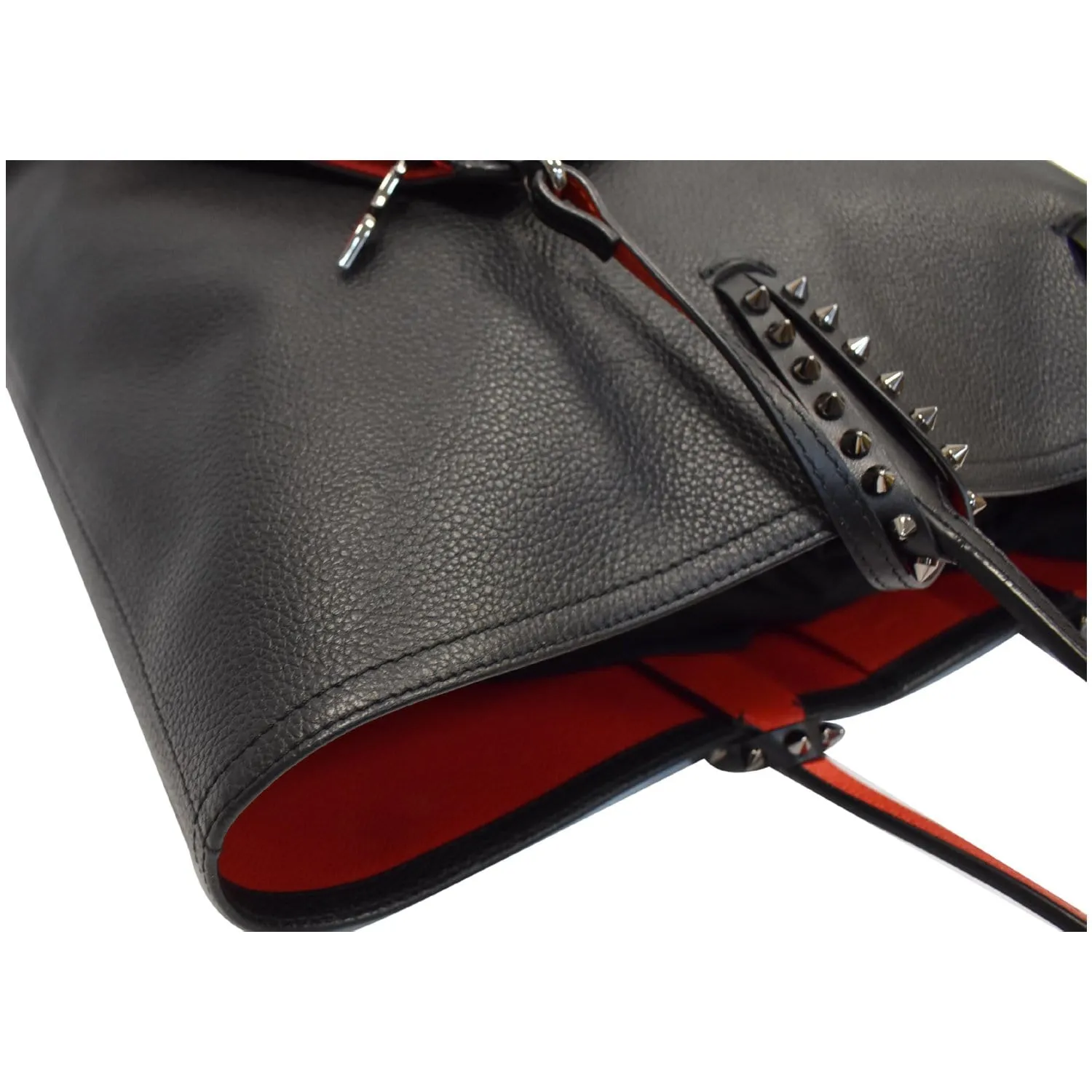 CHRISTIAN LOUBOUTIN Cabata Studded Leather Tote Bag Black
