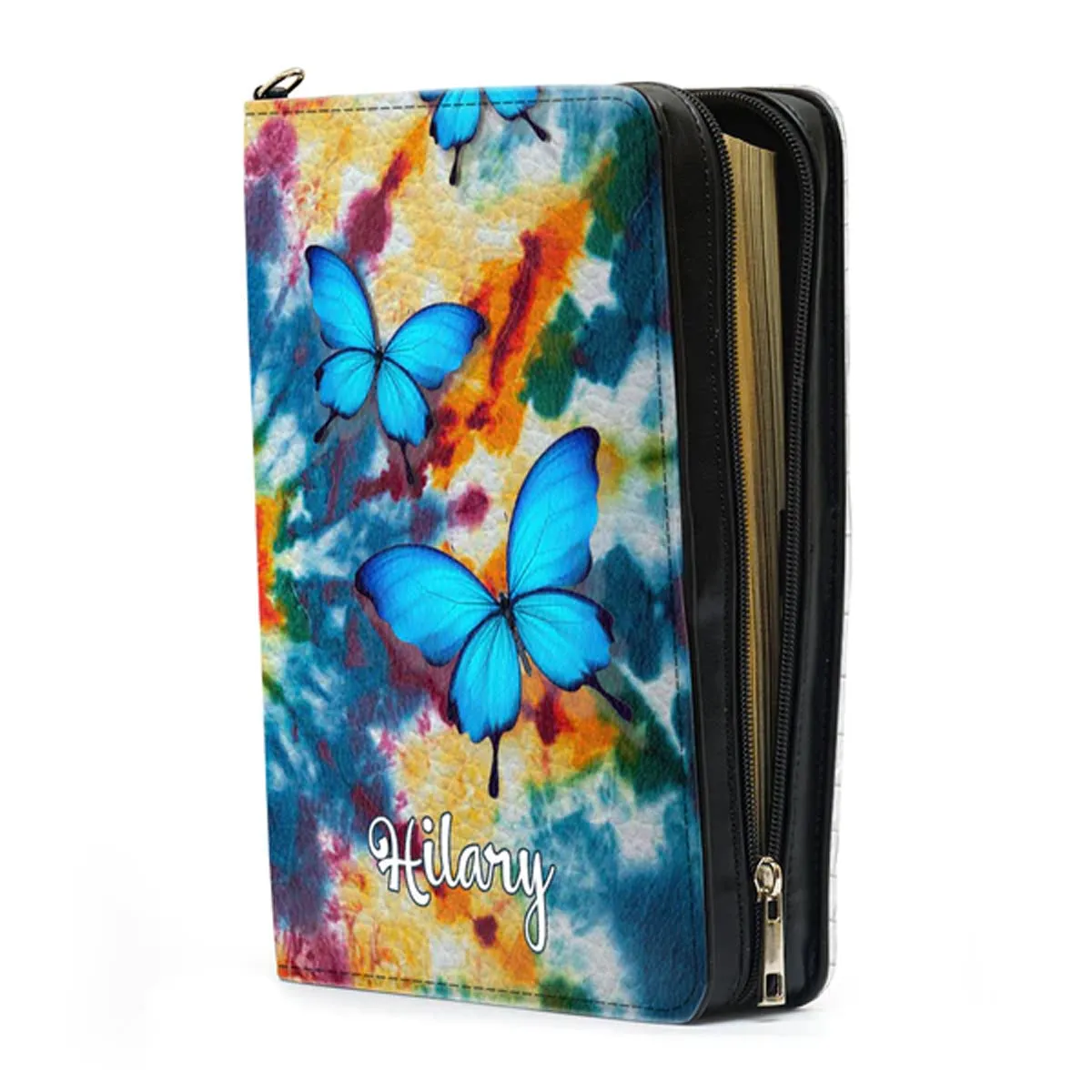 Christianartbag Bible Cover - Let Go And Let GOD - Personalized Bible Cover - Butterfly Bible Cover - CABBBCV02010823.