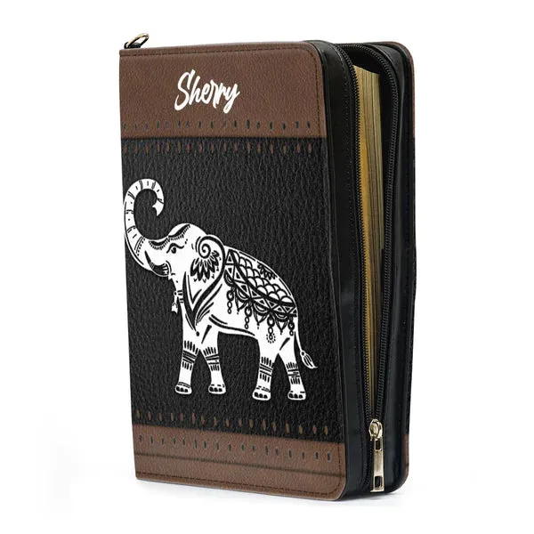 Christianartbag Bible Cover - May The Lord Make His Face Shine On You - Personalized Bible Cover - Elephant Bible Cover - CABBBCV01020823.