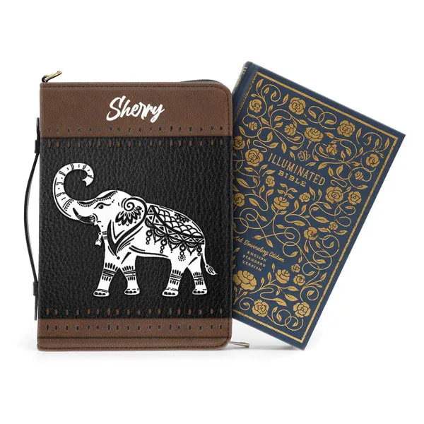 Christianartbag Bible Cover - May The Lord Make His Face Shine On You - Personalized Bible Cover - Elephant Bible Cover - CABBBCV01020823.
