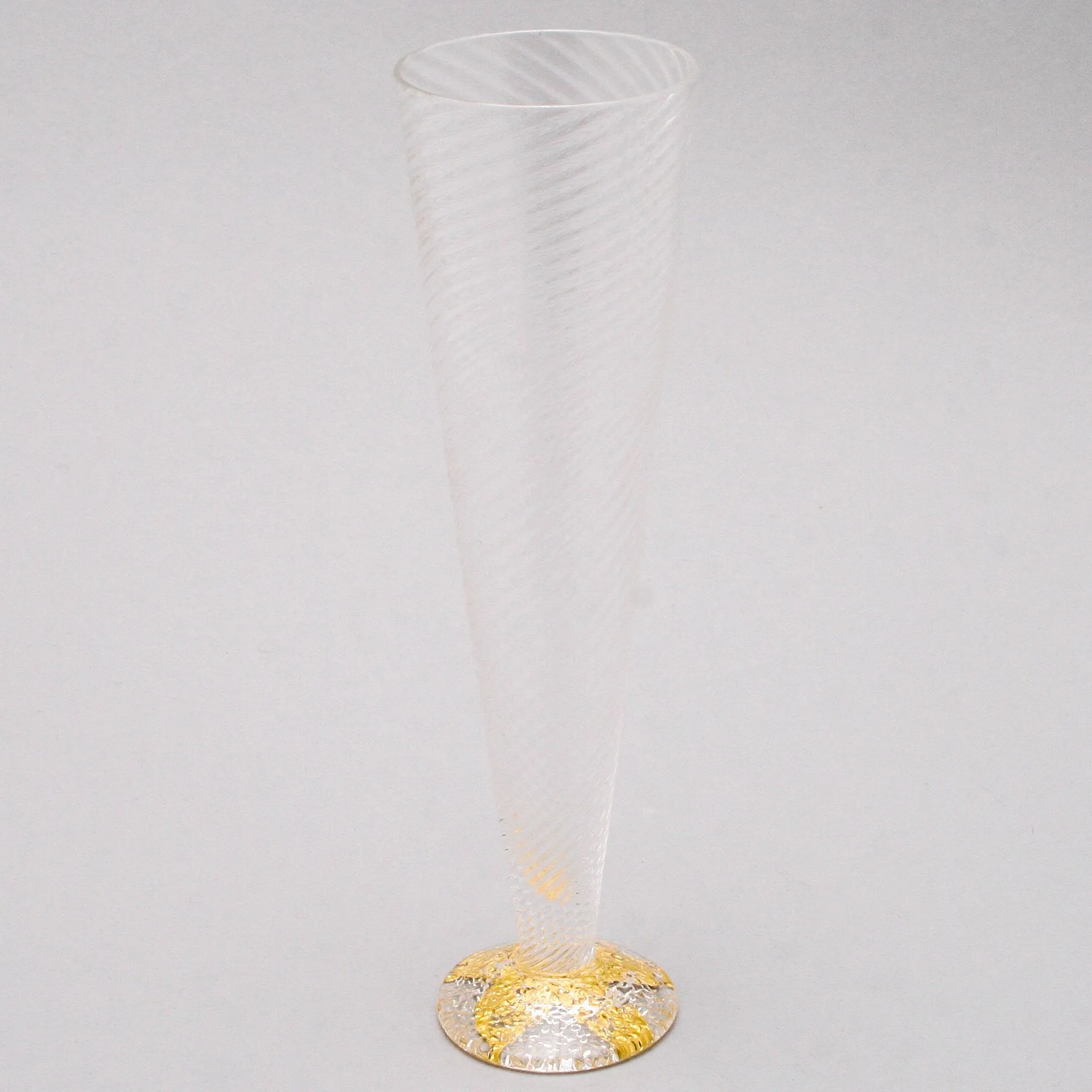 Clear & Gold Champagne Glass
