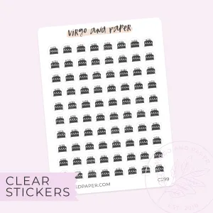 Clear Birthday Icon Stickers