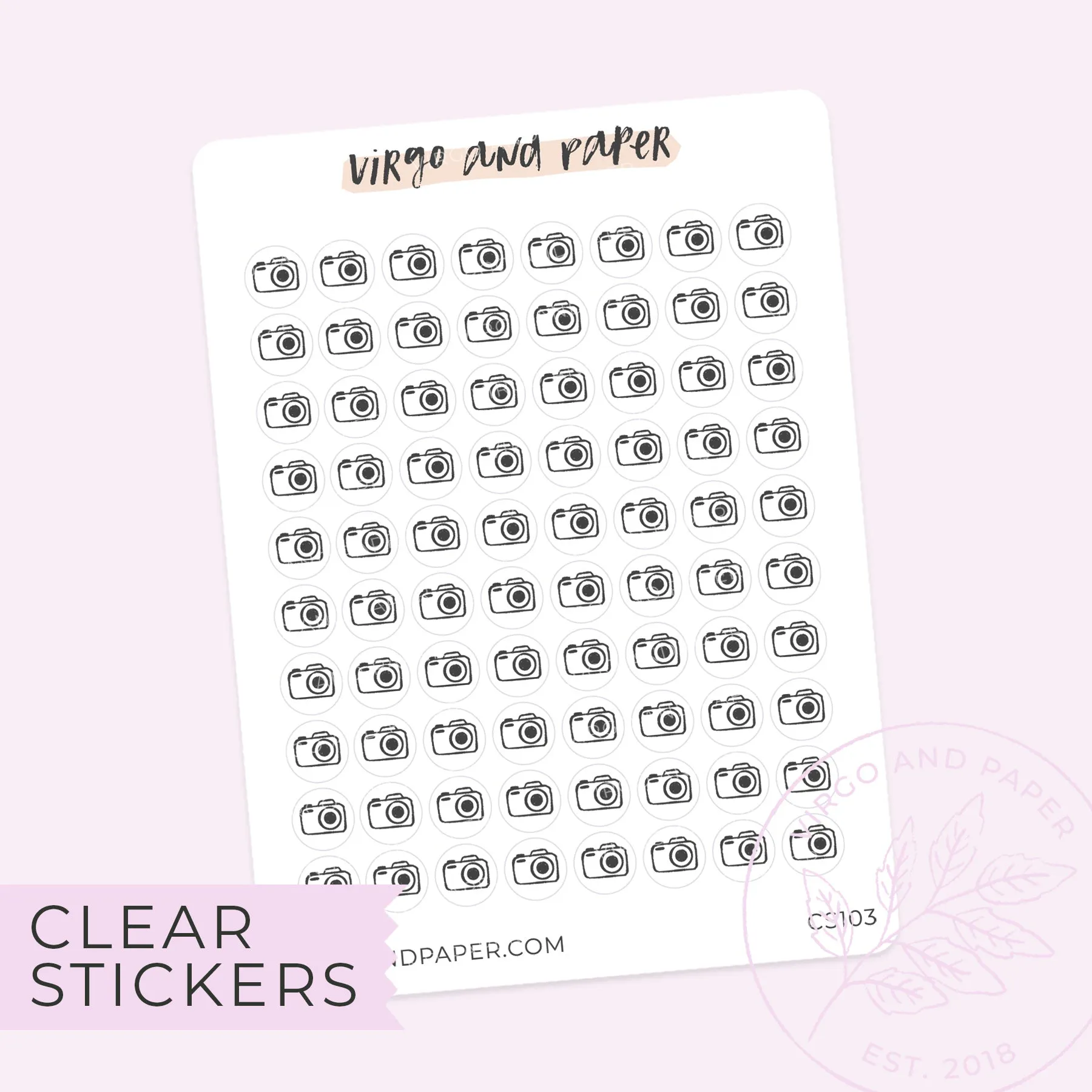 Clear Camera Icon Stickers