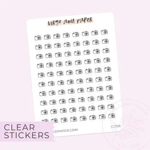 Clear Camera Icon Stickers