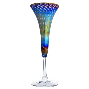 Clear Honeycomb Flute Glass