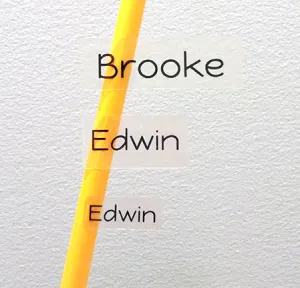 Clear Small Name Stickers