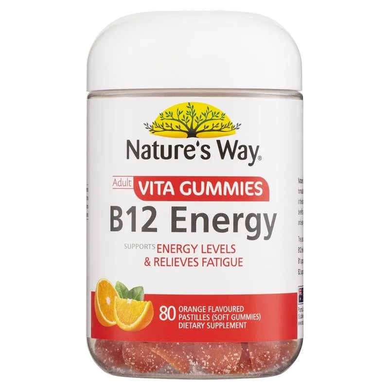 [CLEARANCE: 06/2024] Nature's Way Adult Vita Gummies B12 Energy 80 Gummies