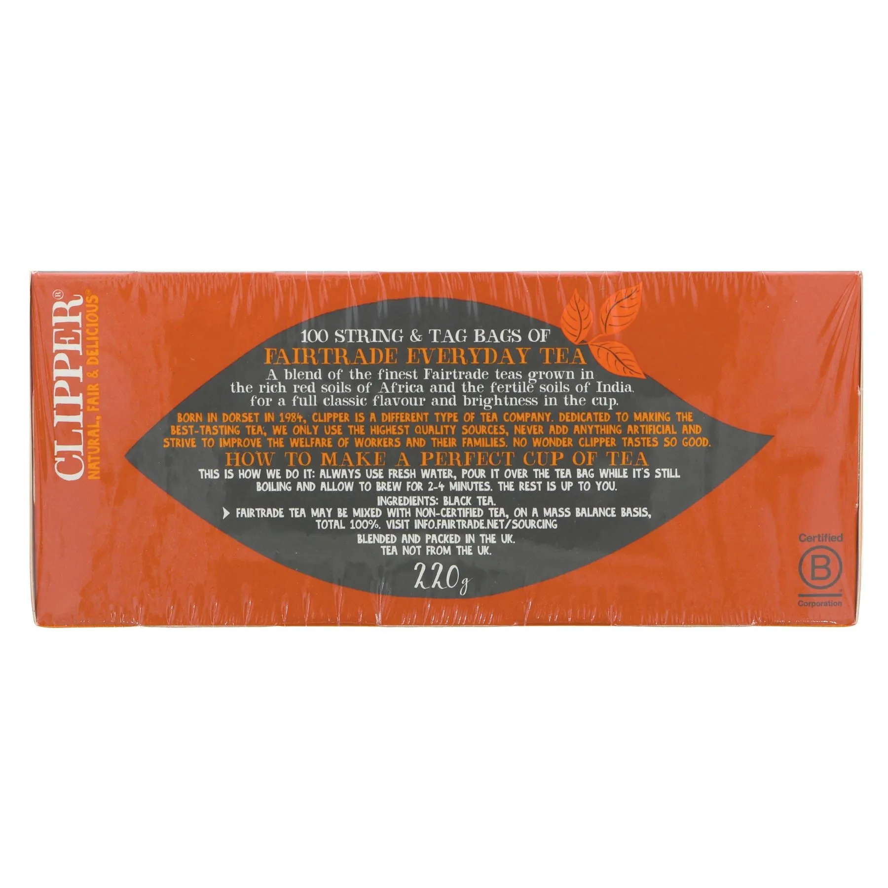 Clipper | Fairtrade Everyday - String and Tag | 100 bags