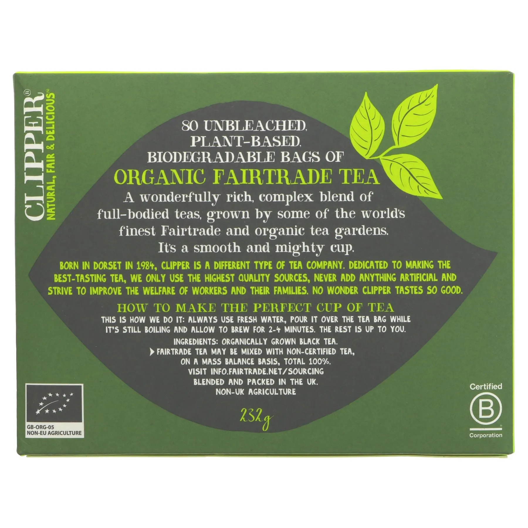 Clipper | FT Organic Everyday Tea | 80 bags