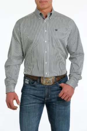 CLMTW1105520 L/S Stripped Tencel Shirt - Grey