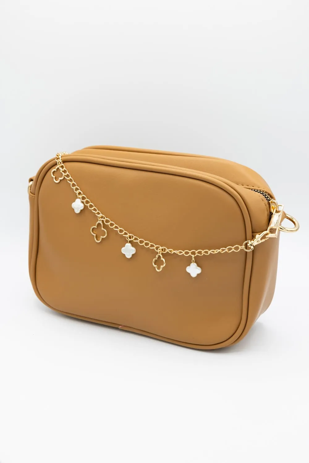 Clover Chain Purse Charm in Gold | JCA045-GDCRM