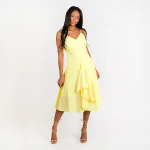 CN7203 Spaguetti Strap Flared Dress
