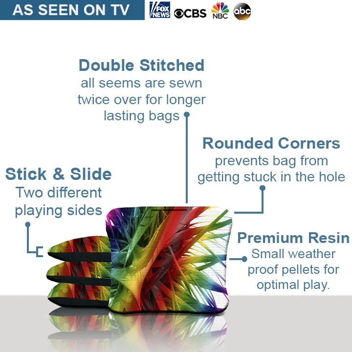 Color Web Cornhole Bags