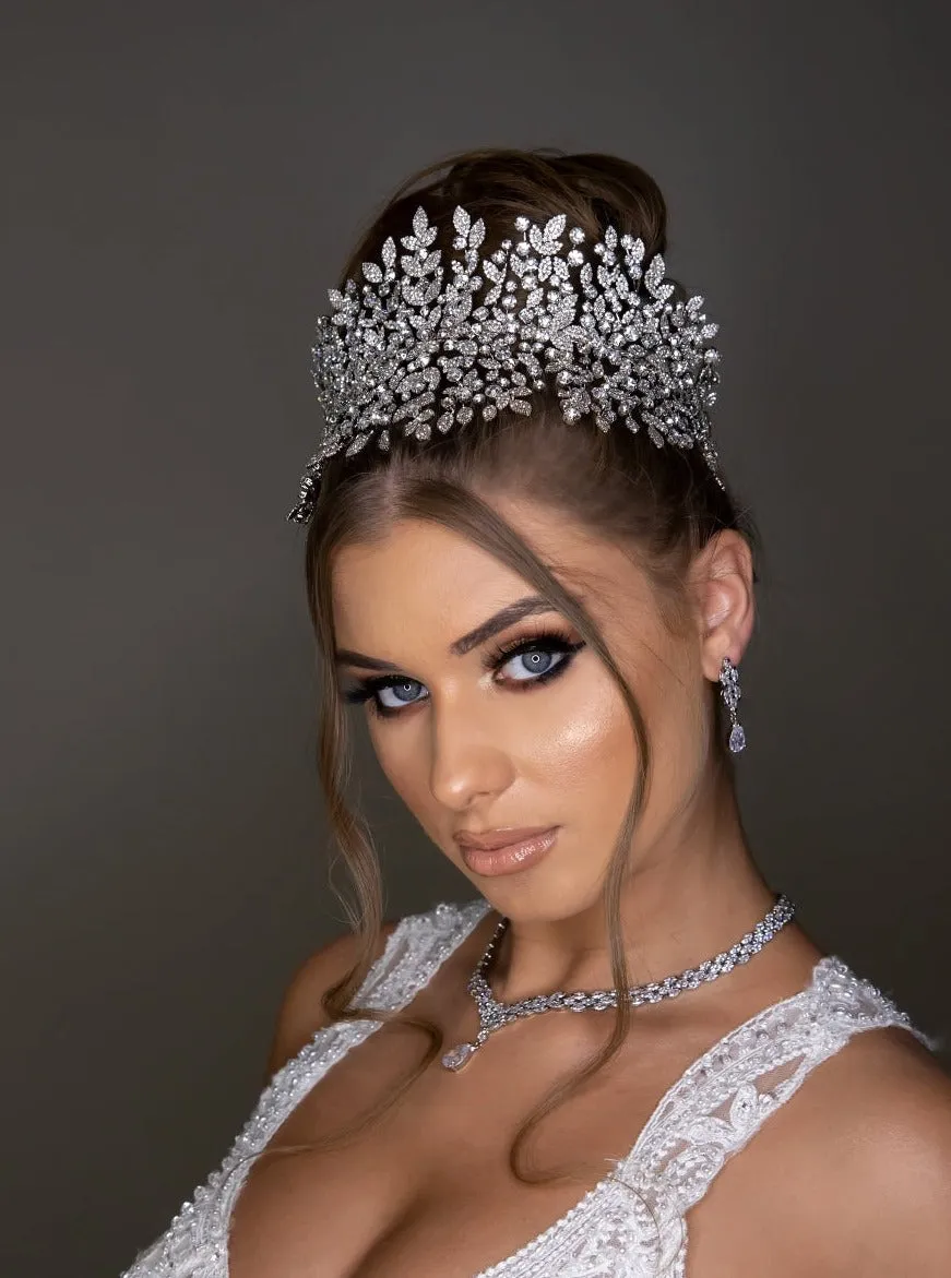 CORDELLA Wedding Headband with Luxurious Cubic Zirconia - SAMPLE SALE