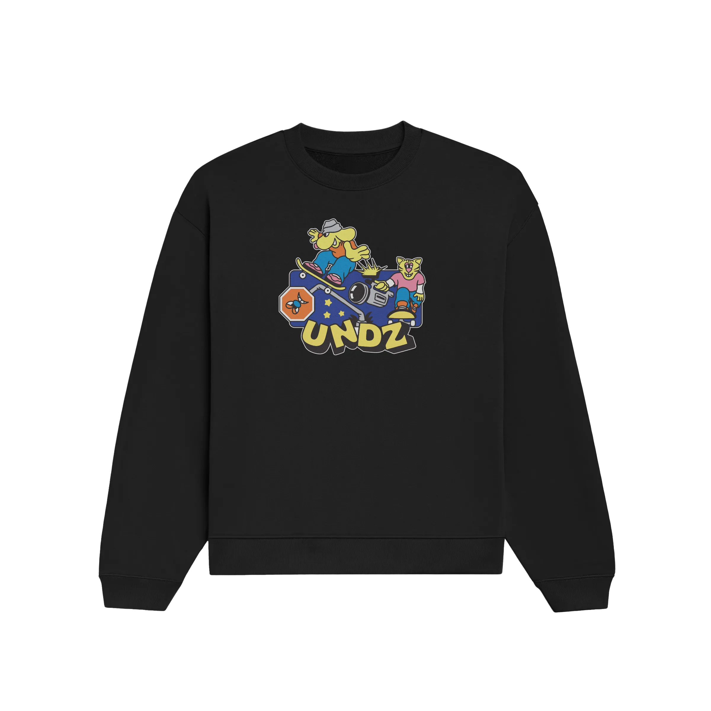 CREWNECK BLACK - NIGHT SKATER