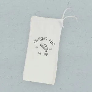 Croissant Club - Custom Canvas Wine Bag