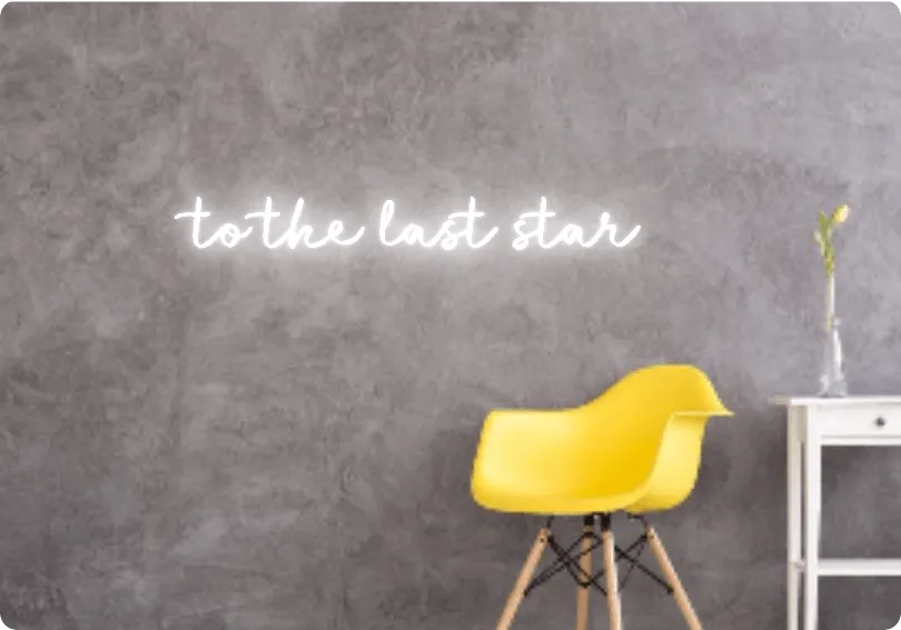 Custom text: to the last star