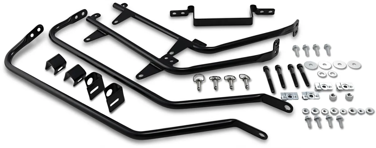 Cycle Visions CV-7200A Bagger-Tail for Softail - Black Bag Mounts