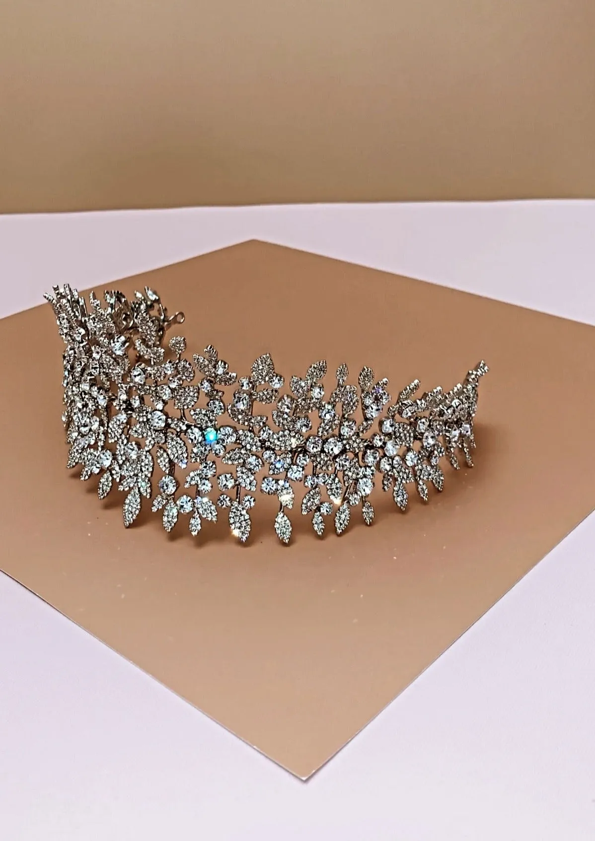 DANIELLA Weddinng Headband with Luxurious Cubic Zirconia