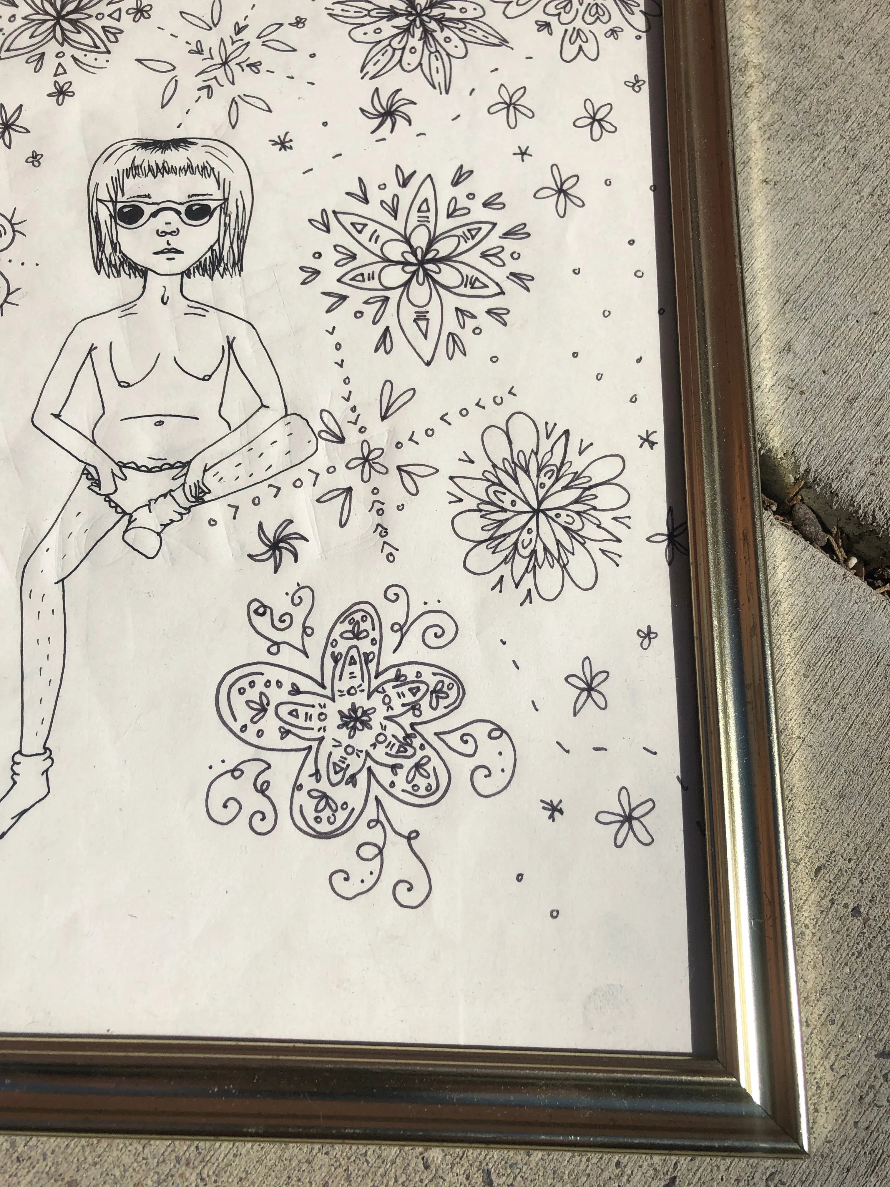 Day Off - Framed Sketch
