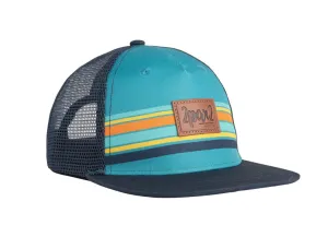 Deux Par Deux Stripes on Turquoise Printed Cap : Size 6/24M to 3/6:Years
