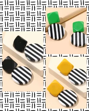 Diva Striped Earrings