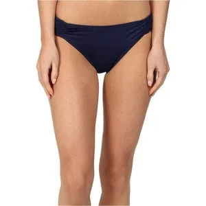 DKNY Currant Draped Smocked Classic Bikini Bottoms Size Small