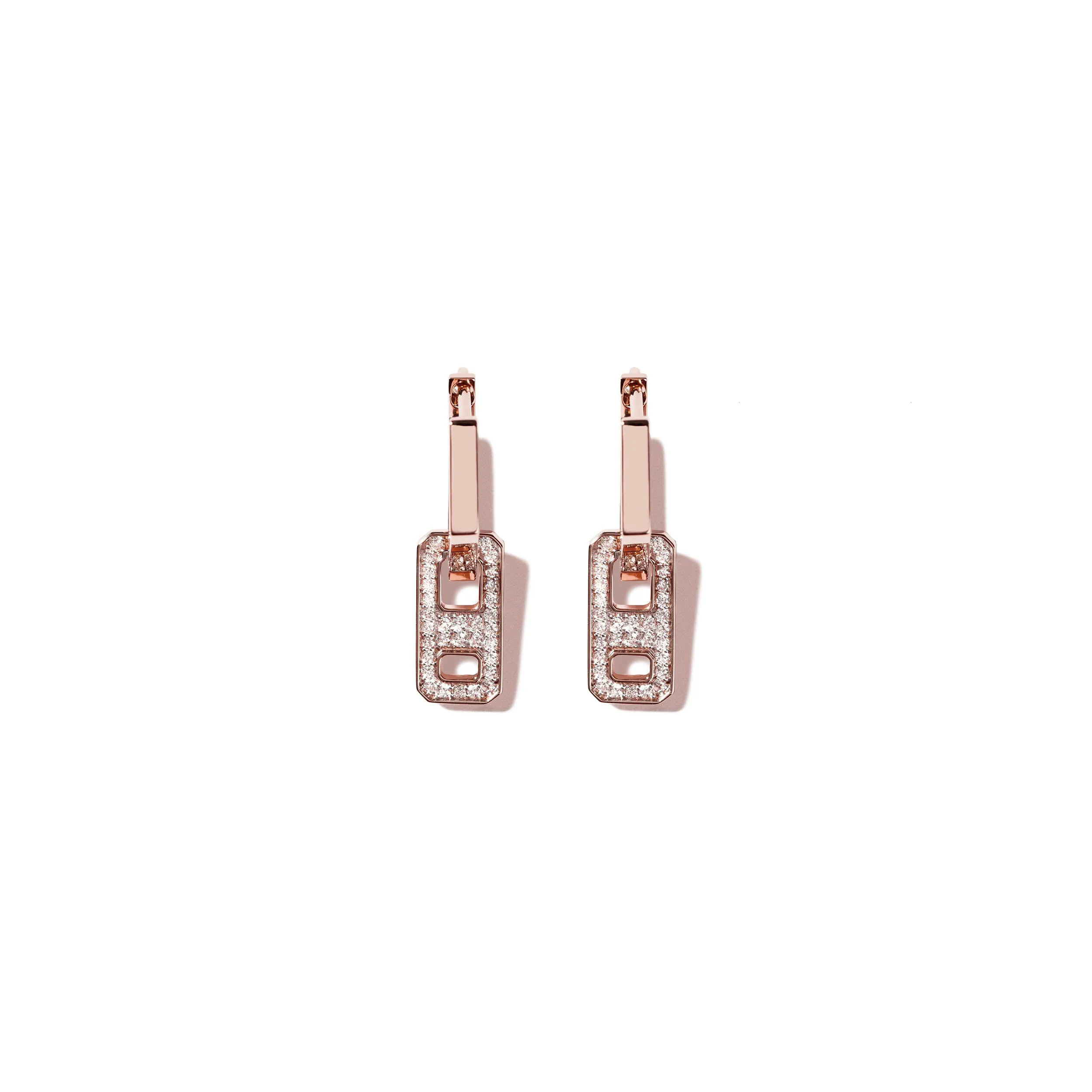 DNA Mini Pave Diamond Single Earring