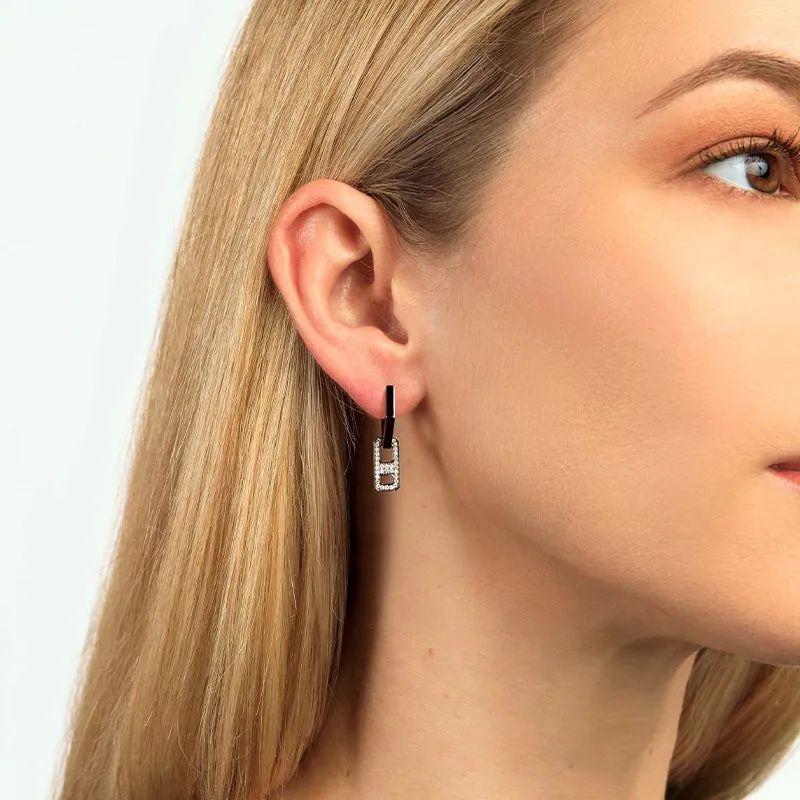 DNA Mini Pave Diamond Single Earring