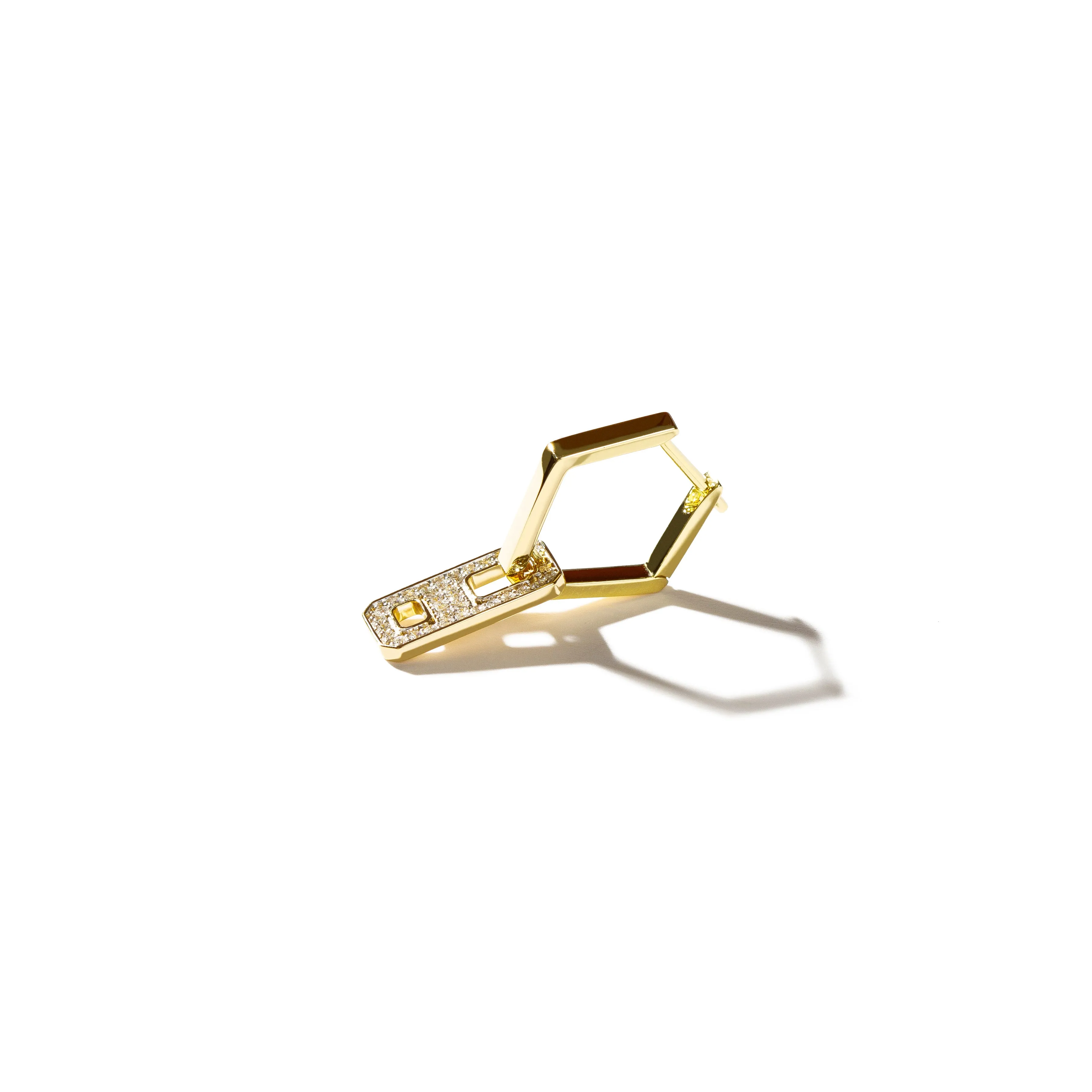 DNA Mini Pave Diamond Single Earring