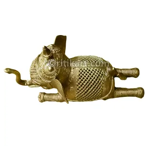 Dokra Crawling Elephant Showpiece