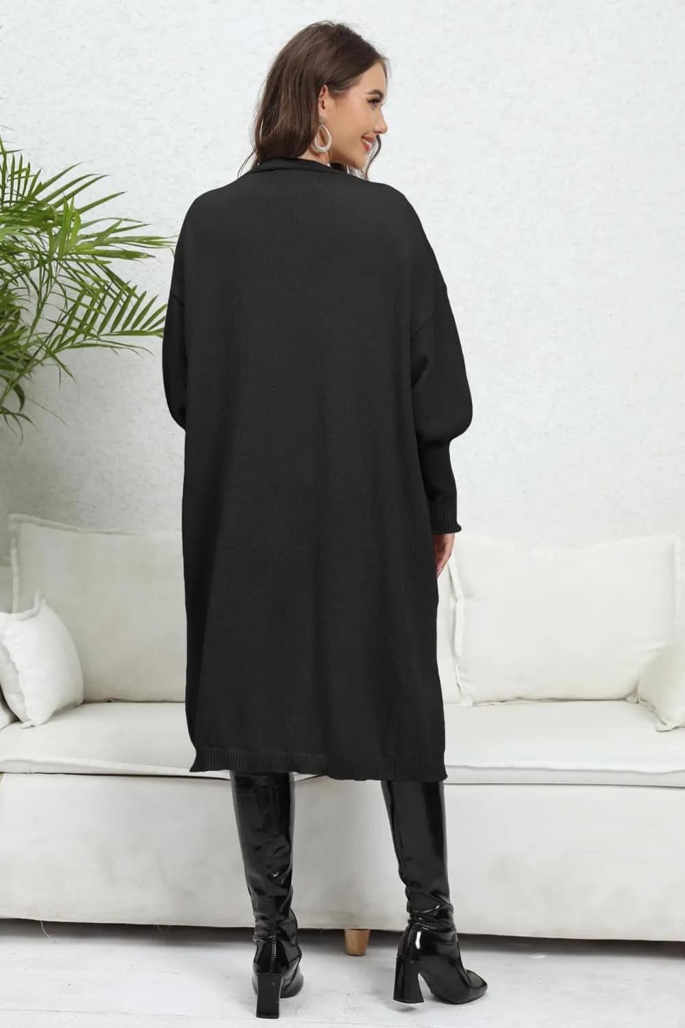 Dorthy Open Front Dropped Shoulder Cardigan