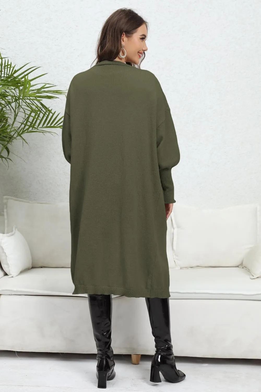 Dorthy Open Front Dropped Shoulder Cardigan